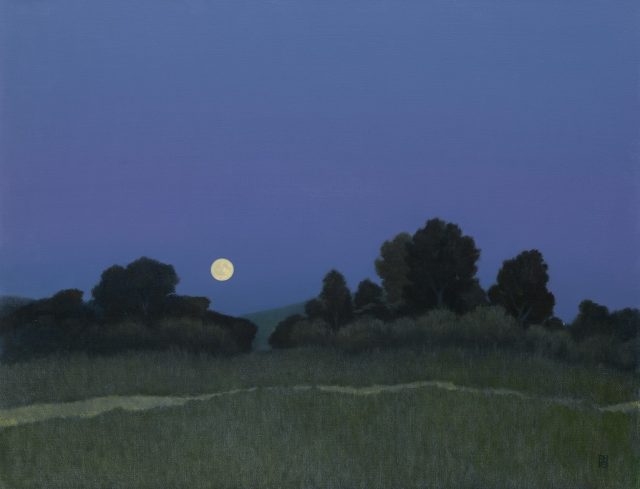 Landscape with Rising Moon